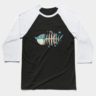 Fishbone Cartoon Version Baseball T-Shirt